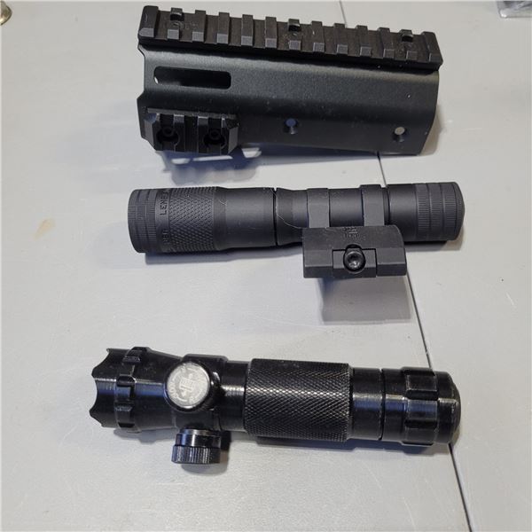 Assortment of Rails and Attachments