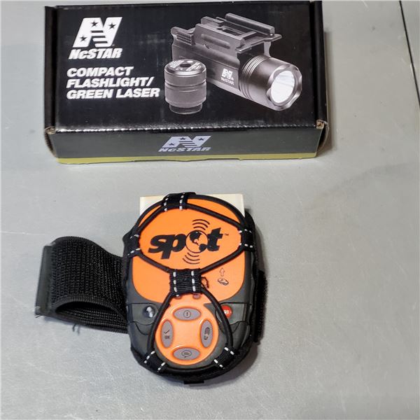 Nc Star Compact Flashlight/Green Laser New in Box & SPOT Satellite GPS