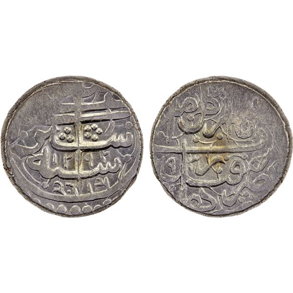 BARAKZAI: Sher 'Ali, 1863-1879, AR 1/2 rupee, Qandahar, AH1292//1293, VF-XF