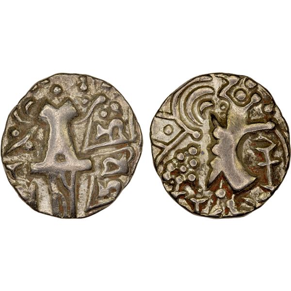 KIDARITE: Vigraha Deva, ca. 5th century AD, debased AV dinar, nice VF