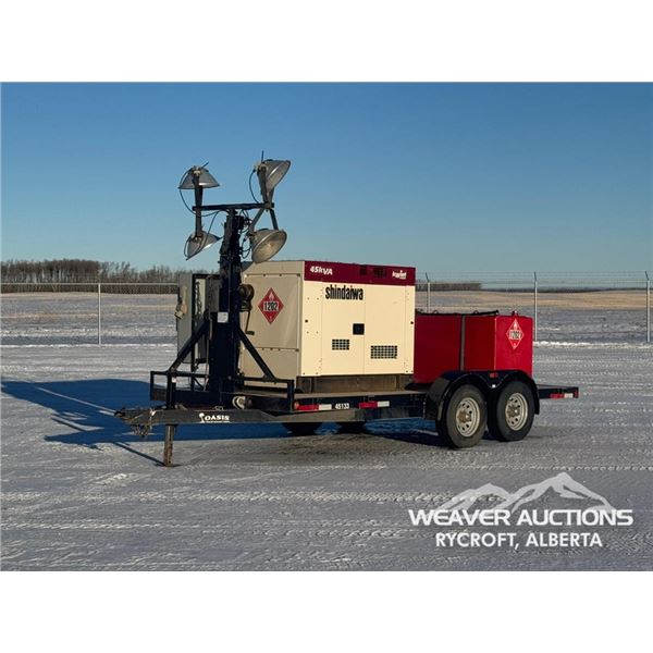 2015 OASIS 16 FT. T/A 45 KVA LIGHT TOWER/GENERATOR