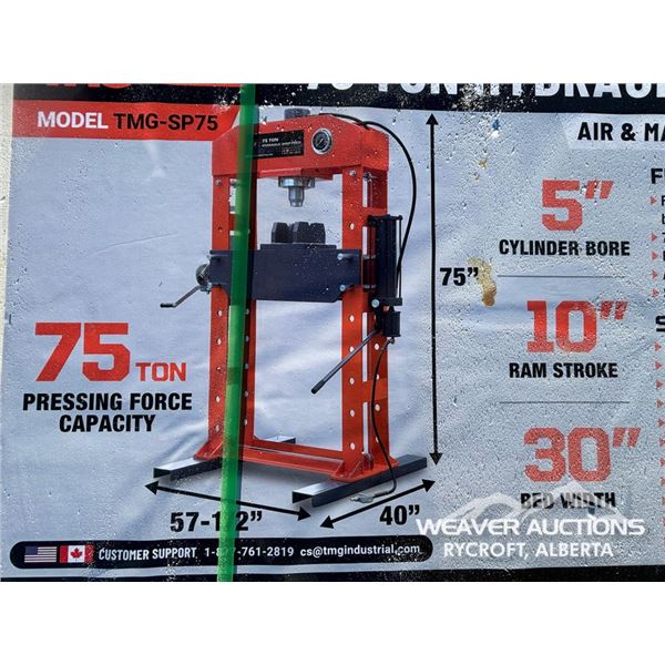 TMG 75 TON HYDRAULIC SHOP PRESS
