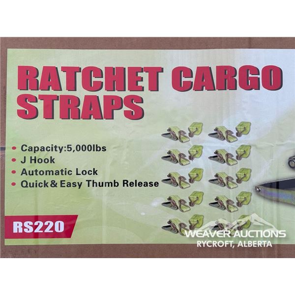 (20) RATCHET CARGO STRAPS