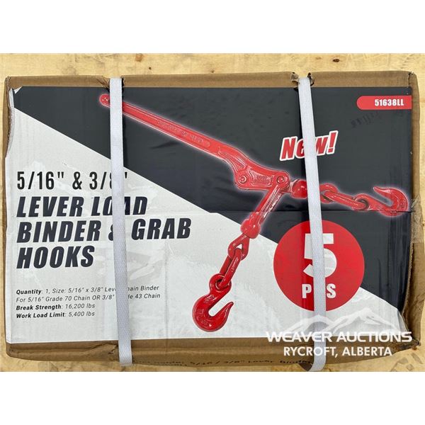 (5) 5/16 X 3/8 IN. LEVER LOAD BINDER & GRAB HOOKS