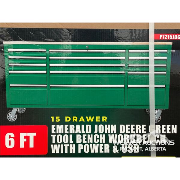 6 FT. 15 DRAWER ROLLING WORKBENCH