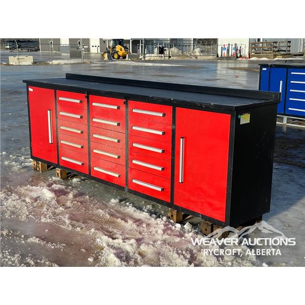 113 IN. 17 COMPARTMENT, STEEL WORKBENCH