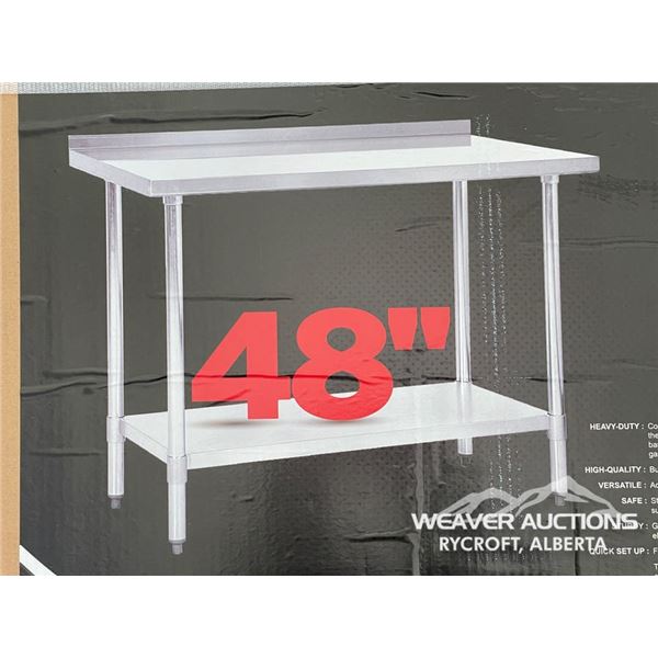 48 IN. SIEBEL STAINLESS STEEL WORKBENCH