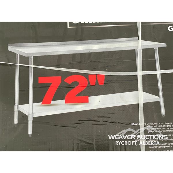 72 IN. SIEBEL STAINLESS STEEL WORKBENCH