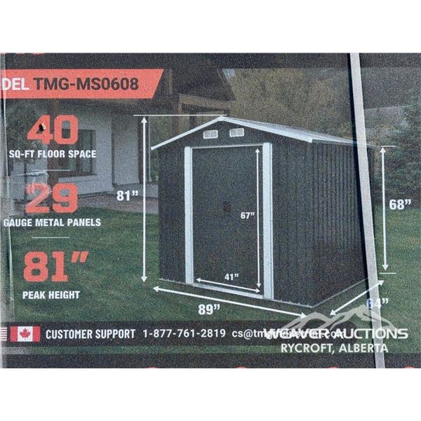 TMG 6 X 8 FT. GALVANIZED METAL SHED