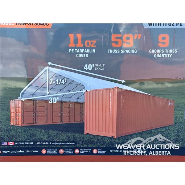 TMG 30 X 40 FT. PEAK CEILING CONTAINER SHELTER