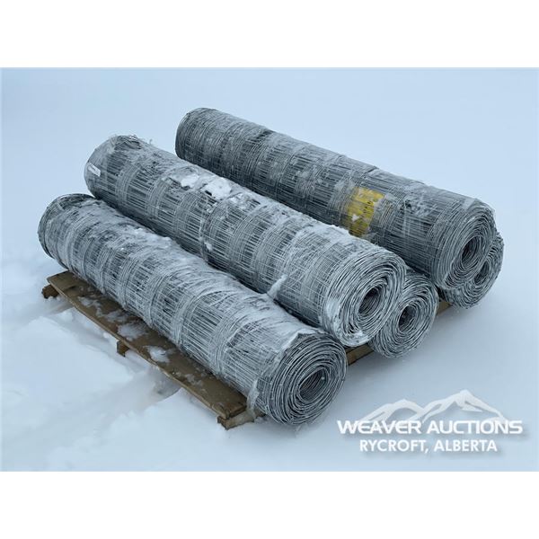 (5) ROLLS OF GALVANIZED WIRE FENCE