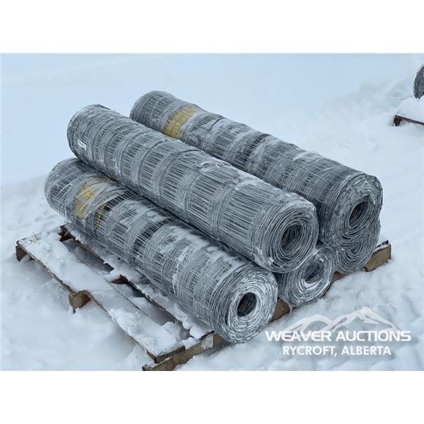 (5) ROLLS OF GALVANIZED WIRE FENCE