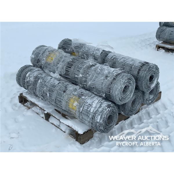 (5) ROLLS OF GALVANIZED WIRE FENCE