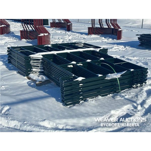 (12) 9.5 FT. LIVESTOCK PANELS W/ MAN GATE