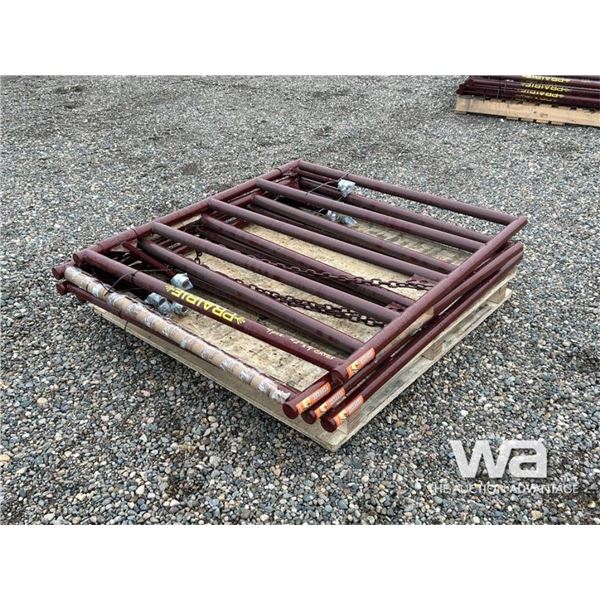 (4) 42 IN. X 4 FT. RED PRAIRIE GATES