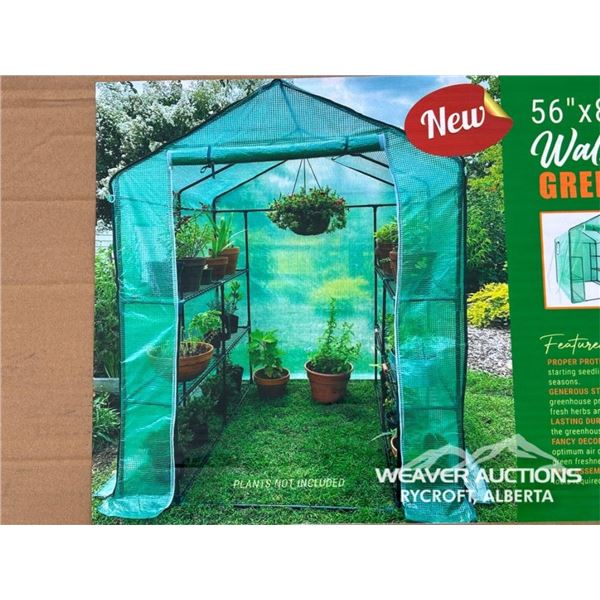 56 X 85 X 76 IN. WALK IN ROLL UP GREENHOUSE