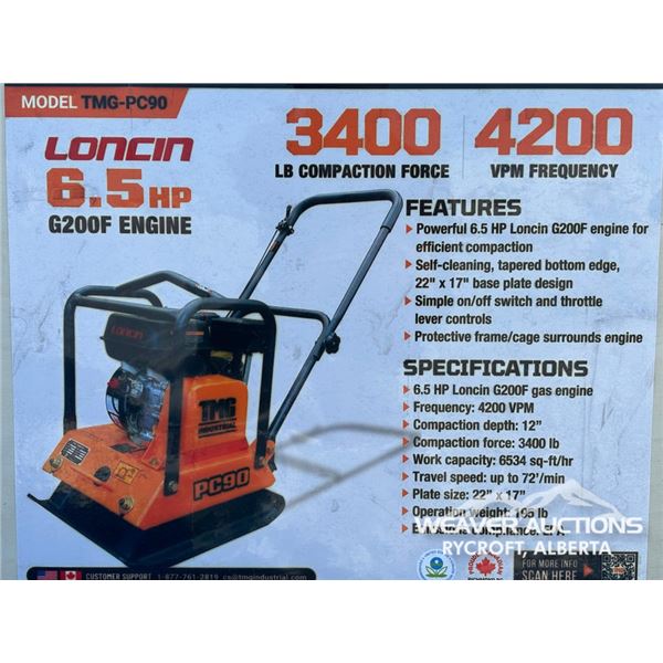 TMG 3400 LB. VIBRATORY PLATE COMPACTOR