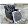 Image 2 : LEATHER CHAIR W/ GEAR CLOCK