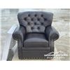 Image 6 : LEATHER CHAIR W/ GEAR CLOCK