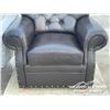 Image 7 : LEATHER CHAIR W/ GEAR CLOCK