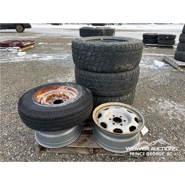 (3) 18 IN. TIRES & 6 BOLT RIMS