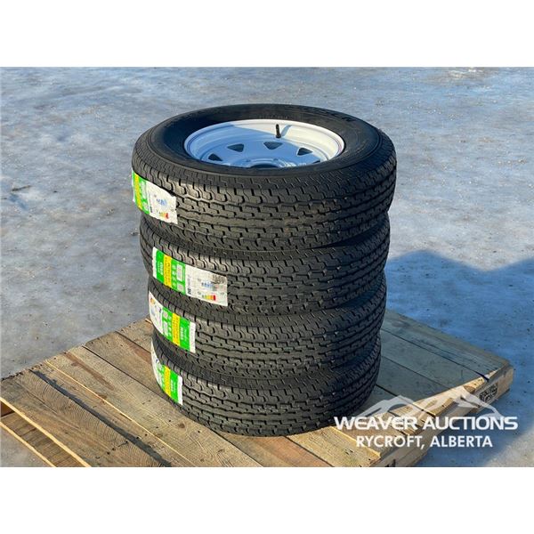 (4) KAPSEN ST205/75R15 TIRES & RIMS