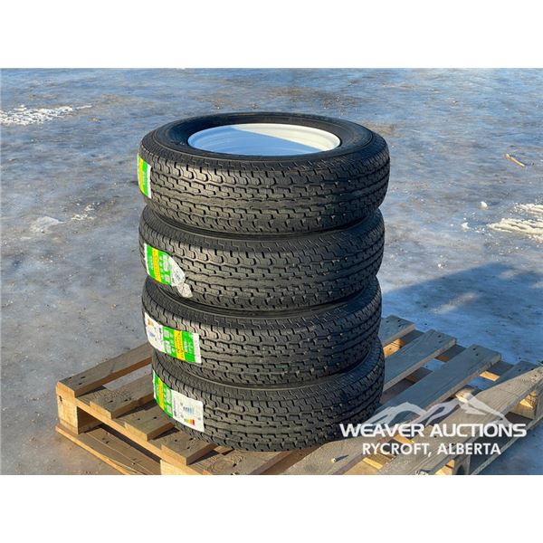 (4) KAPSEN ST205/75R15 TIRES & RIMS