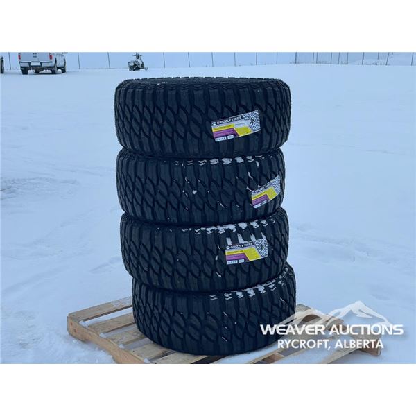 (4) GRIZZLY 33X12.50R20LT TIRES