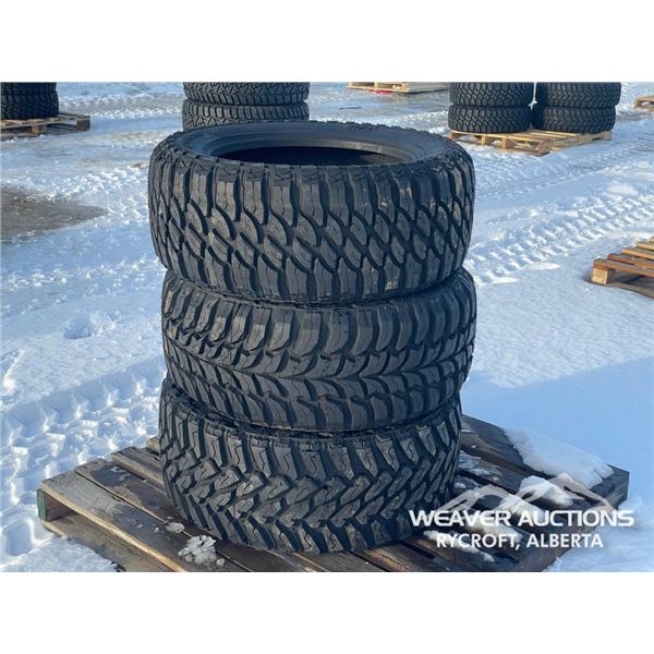 (3) GRIZZLY 33X12.50R20LT TIRES