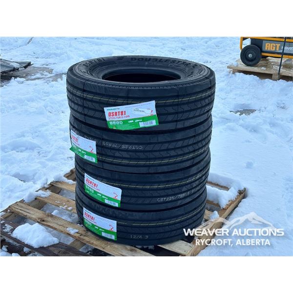 (4) DOUBLESTAR ST225/75R15 TIRES