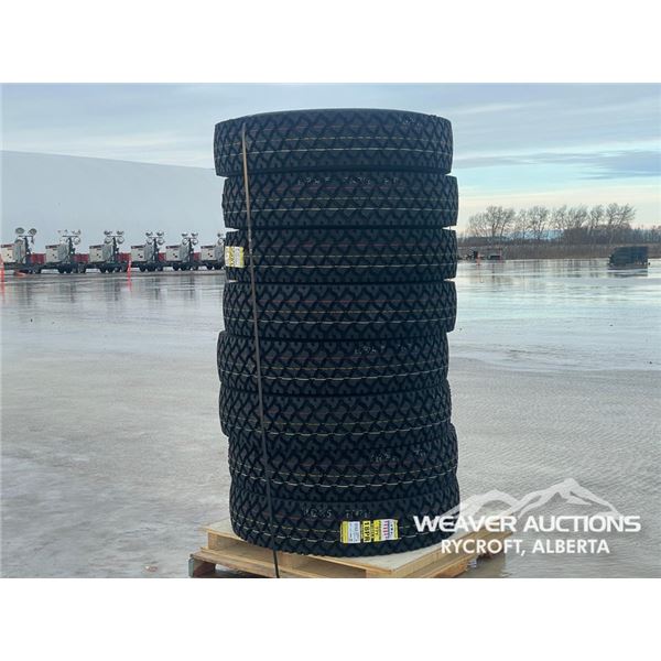 (8) ZWARTHZ 11R24.5 18PR 152/149L TRUCK TIRES