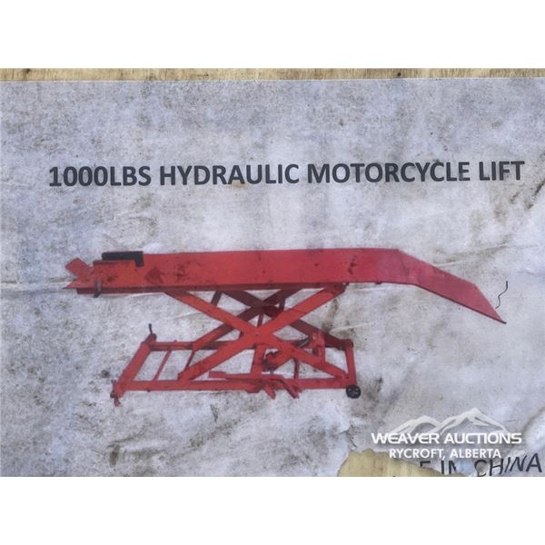 1000 LB AIR HYDRAULIC MOTORCYCLE LIFT