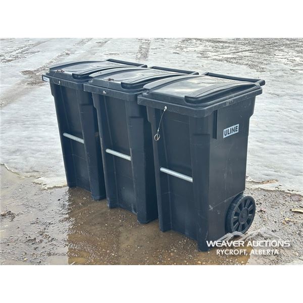 (3) ROLLING GARBAGE BINS