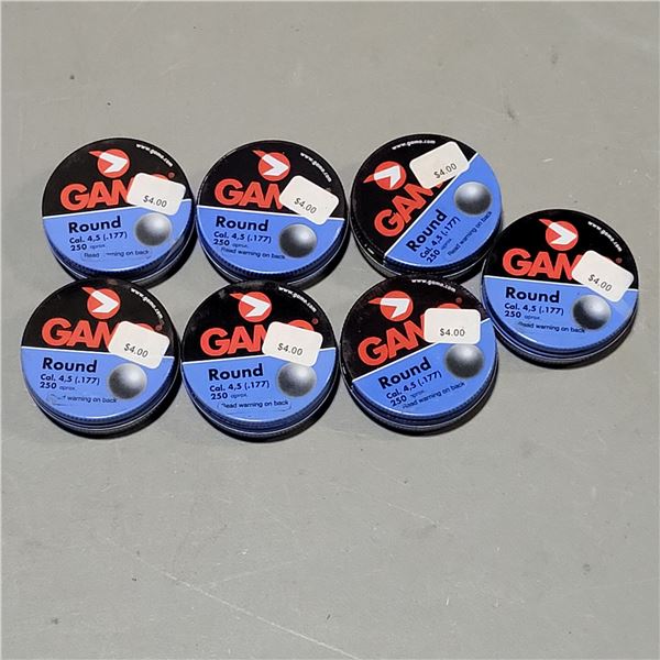 Gamo .177 Round Pellets  7 tins of 250