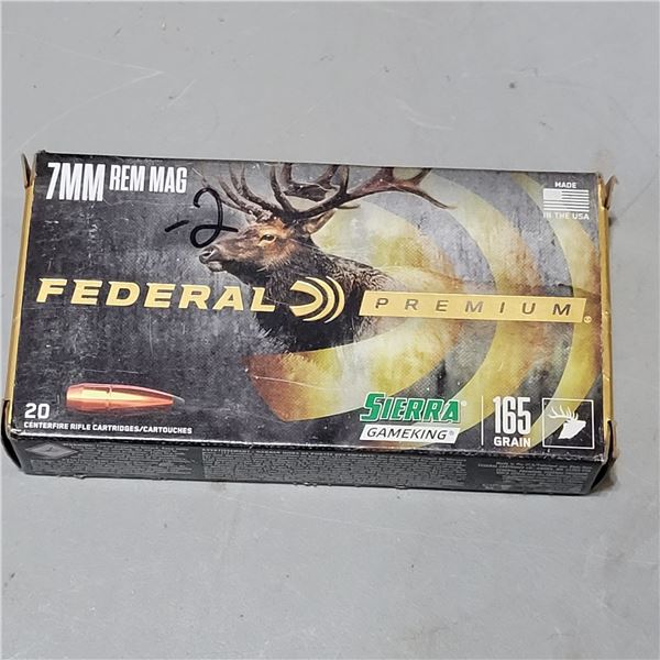 7mm Remington Magnum 150 Factory Federal Premium  Ammo 18 Rounds