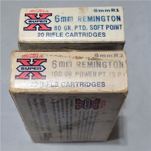 6mm Rem  80 & 100gr SP Winchester Factory Ammo