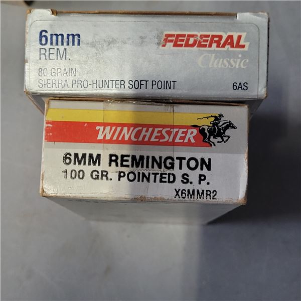 6mm Rem  80  Federal & 100gr SP Winchester Factory Ammo