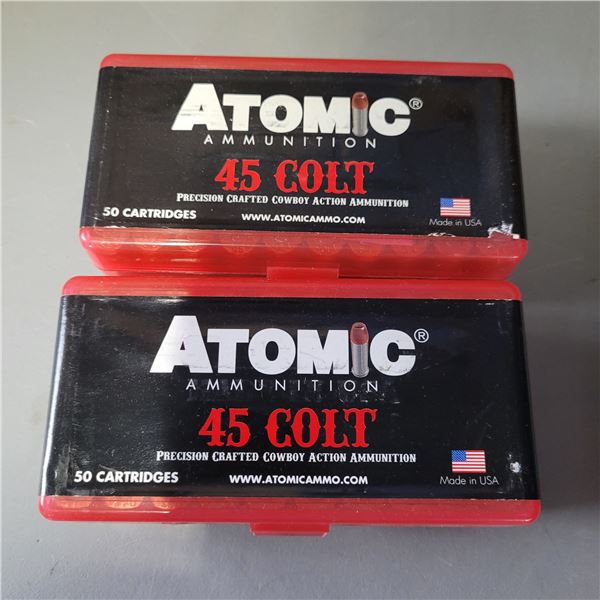 45 Colt 200gr RNFP Lead Factory Atomic Ammo  100 Rounds