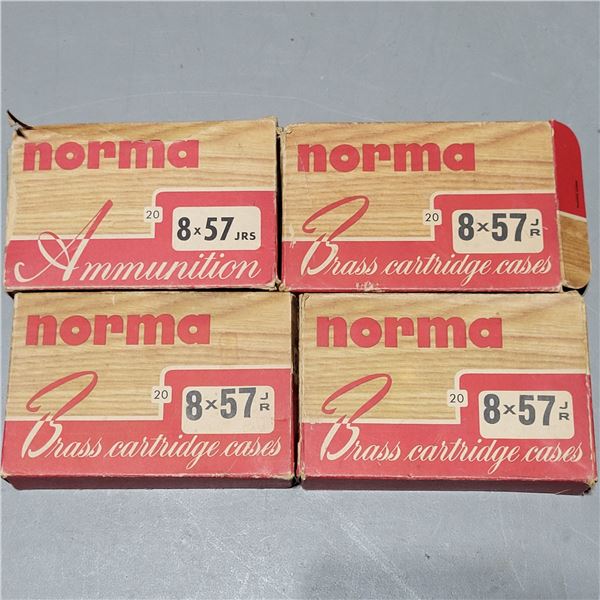 8x57JR  (8mm Mauser) Norma RELOADED Ammo & Primed Cases