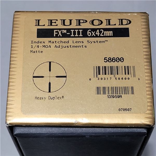 NEW Leupold FX-III  6x42mm Scope