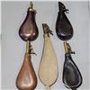 Image 2 : 5 Vintage  Powder Flasks