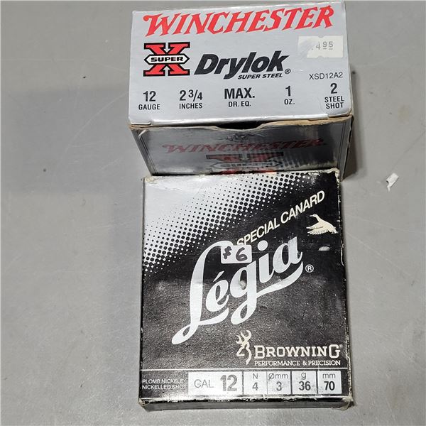 12ga 2 3/4" Steel & Lead Browning & Winchester Shotshells