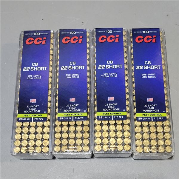 CCI .22 Short Sub-Sonic Low noise Pest Control   400 Rounds