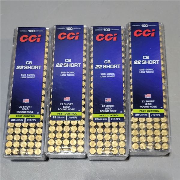 CCI .22 Short Sub-Sonic Low noise Pest Control   400 Rounds