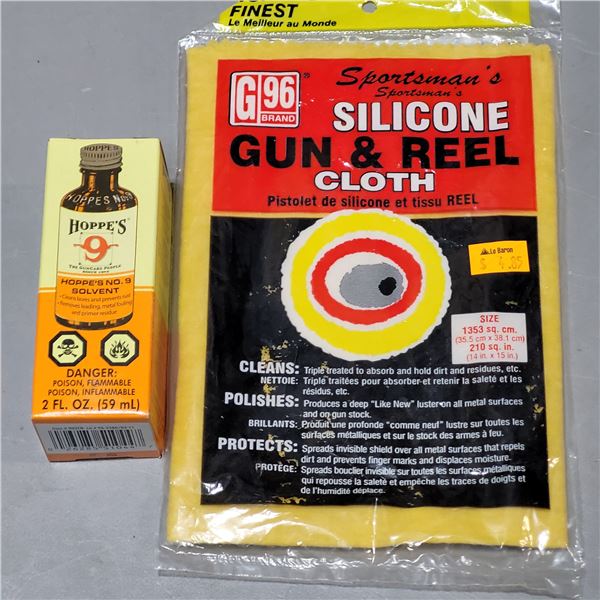 G96 Silicone Gun & Reel Cloth plus Hoppes #9 2oz Bore Cleaner