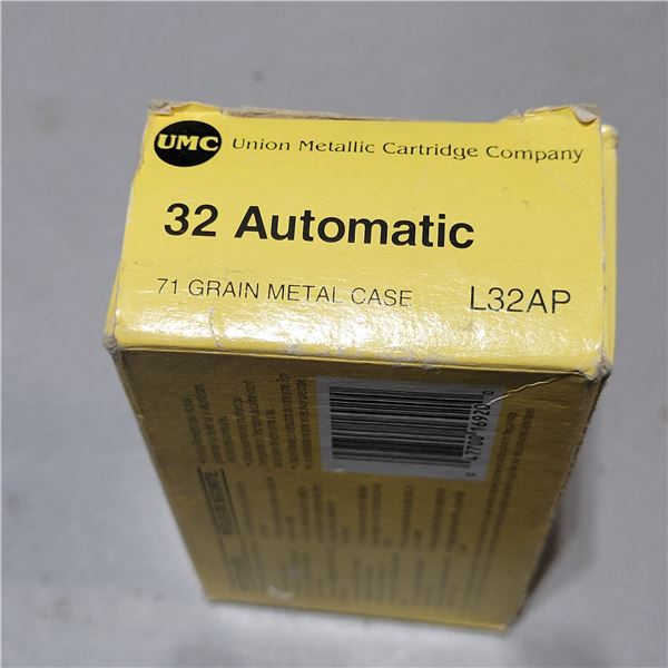 .32 Auto UMC Ammo 50 Rounds