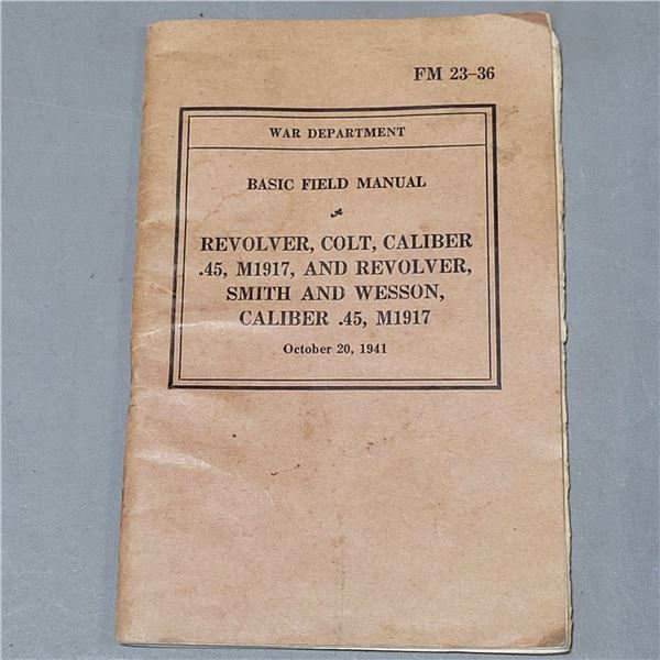 War Department Handgun Basic Manual
