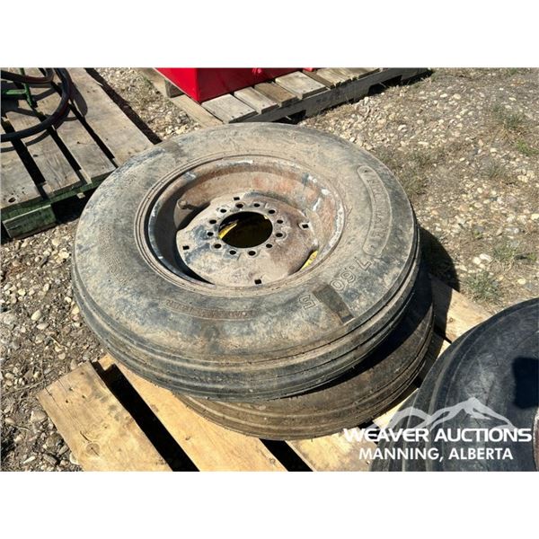 (2) 7.60-15 IMPLEMENT TIRES & RIMS