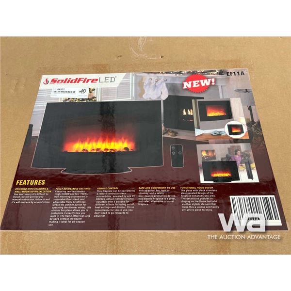 1500W 35 IN. Curved Fireplace LED Heater