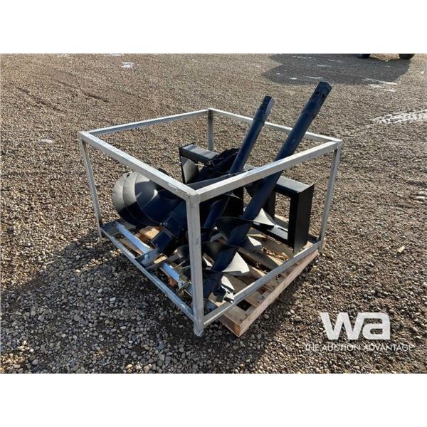 Skid Steer Hydraulic Auger with 3 Bits